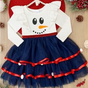 Mia Belle Girls Size 2T Long-sleeve layered tutu dress